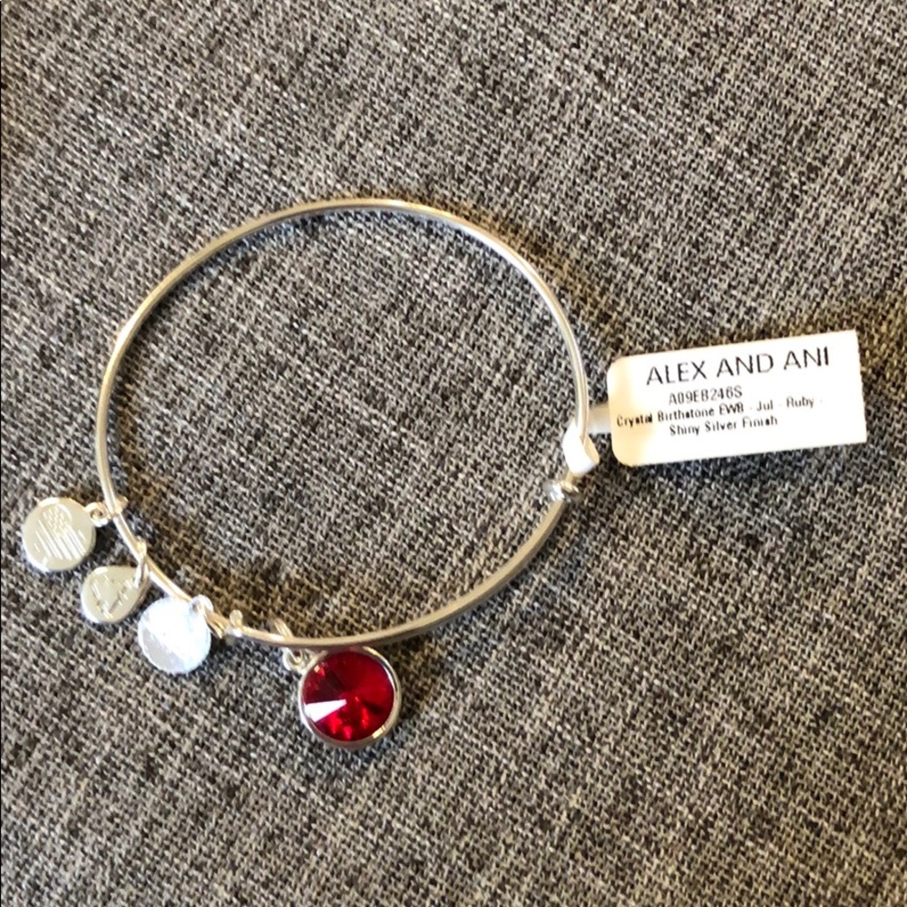 Alex and Ani Ruby Birthstone bracelet-never used